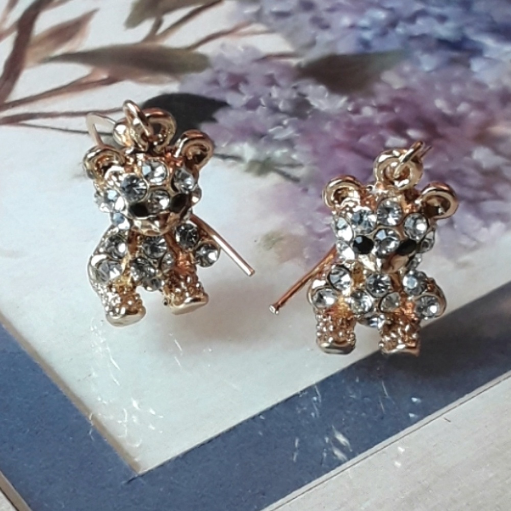 NEW Bear Bling Earrings